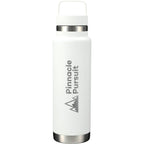 Colton Copper Insulated Bottle with Metal Handle, 20 oz Laser Engraving - White - Front 2