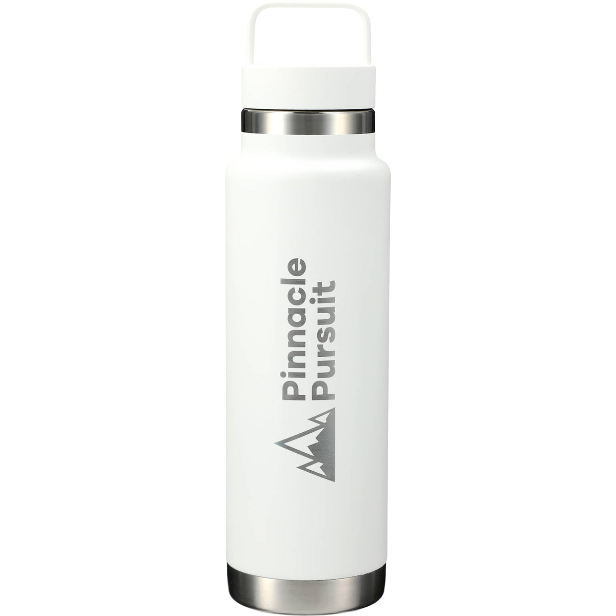 Colton Copper Insulated Bottle with Metal Handle, 20 oz - White - Front 2