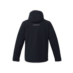 Colton Waterproof Jacket with Fleece Lining for Men Embroidery - Black - Back Flat