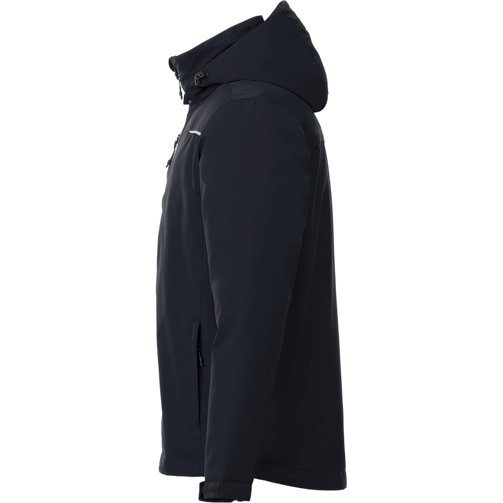 Colton Waterproof Jacket with Fleece Lining for Men Embroidery - Black - Left Side
