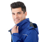 Colton Waterproof Jacket with Fleece Lining for Men Embroidery - New Royal - Flat 3