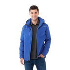 Colton Waterproof Jacket with Fleece Lining for Men Embroidery - New Royal - Front On Model