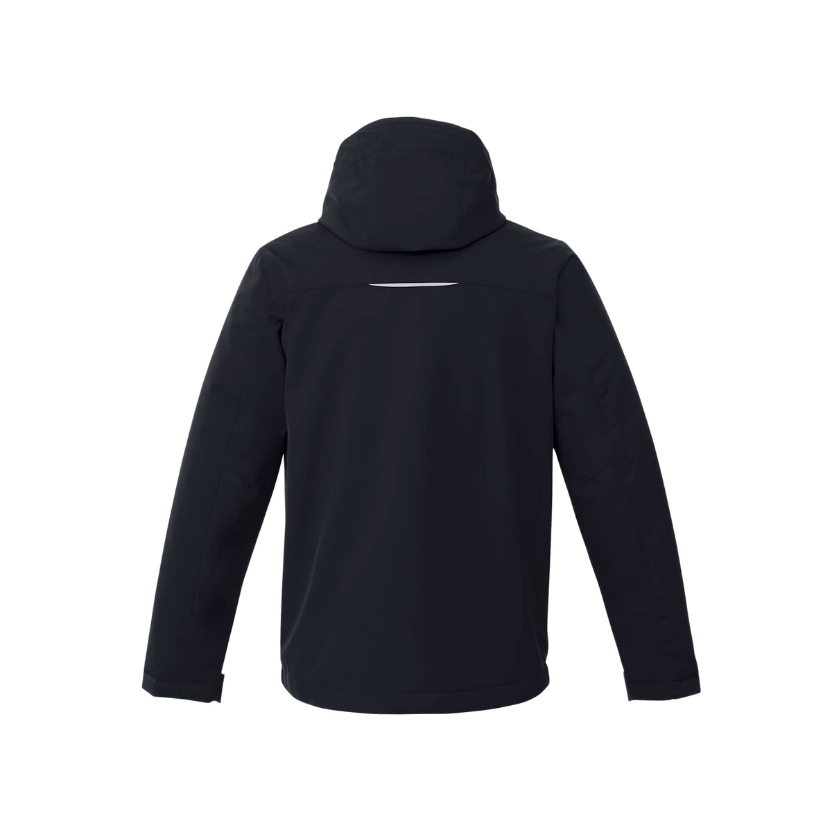 Colton Waterproof Jacket with Fleece Lining for Men Transfer - Black - Back Flat