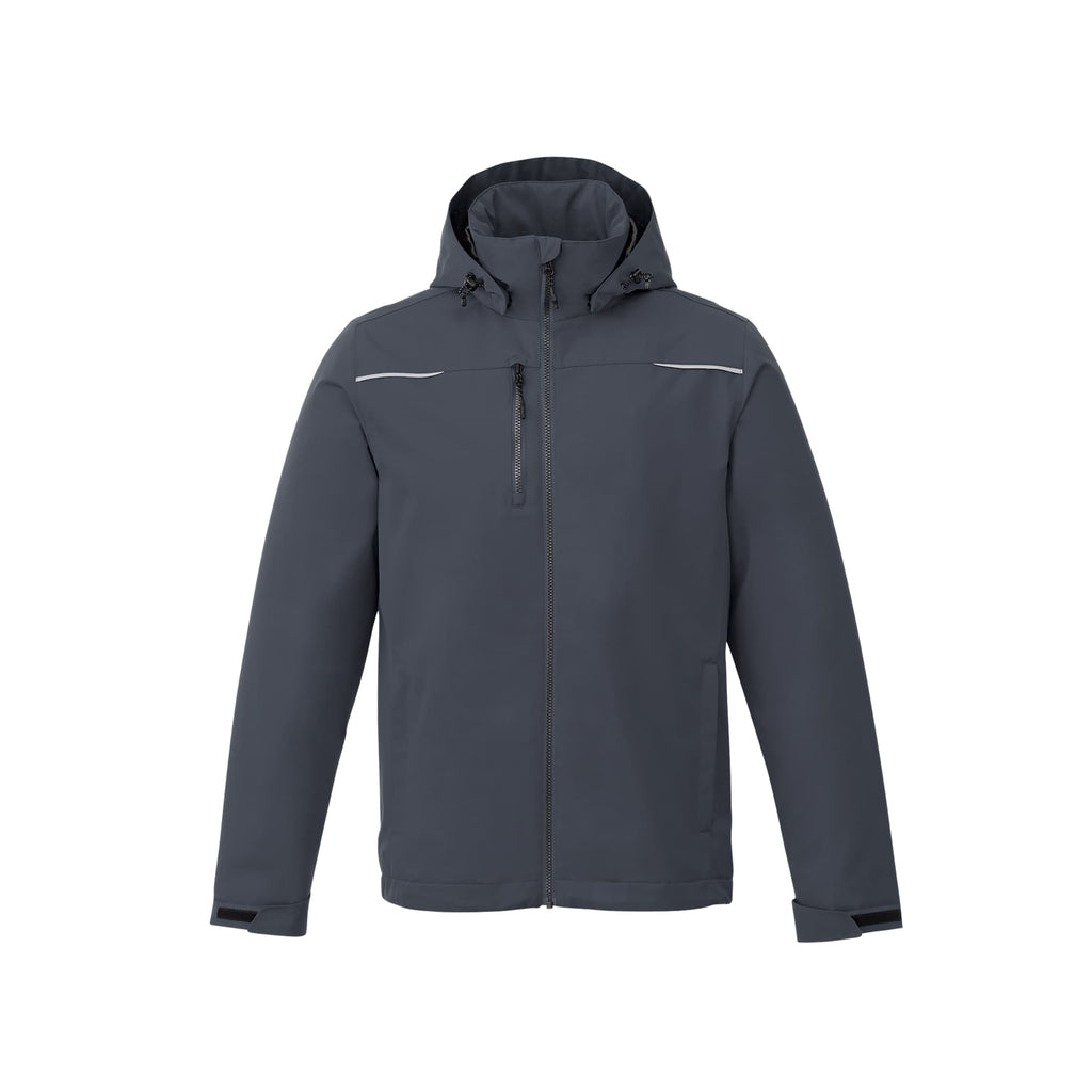 Colton Waterproof Jacket with Fleece Lining for Men Transfer - Grey Storm - Front Flat