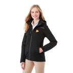 Colton Waterproof Jacket with Fleece Lining for Women Debossing - Black - Flat