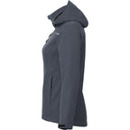 Colton Waterproof Jacket with Fleece Lining for Women Embroidery - Grey Storm - Left Side