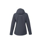 Colton Waterproof Jacket with Fleece Lining for Women Laser Engraving - Grey Storm - Back Flat