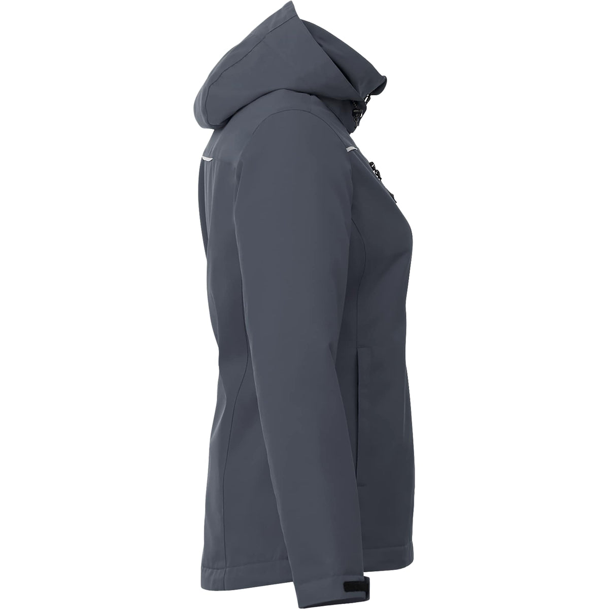 Colton Waterproof Jacket with Fleece Lining for Women Laser Engraving - Grey Storm - Right Side