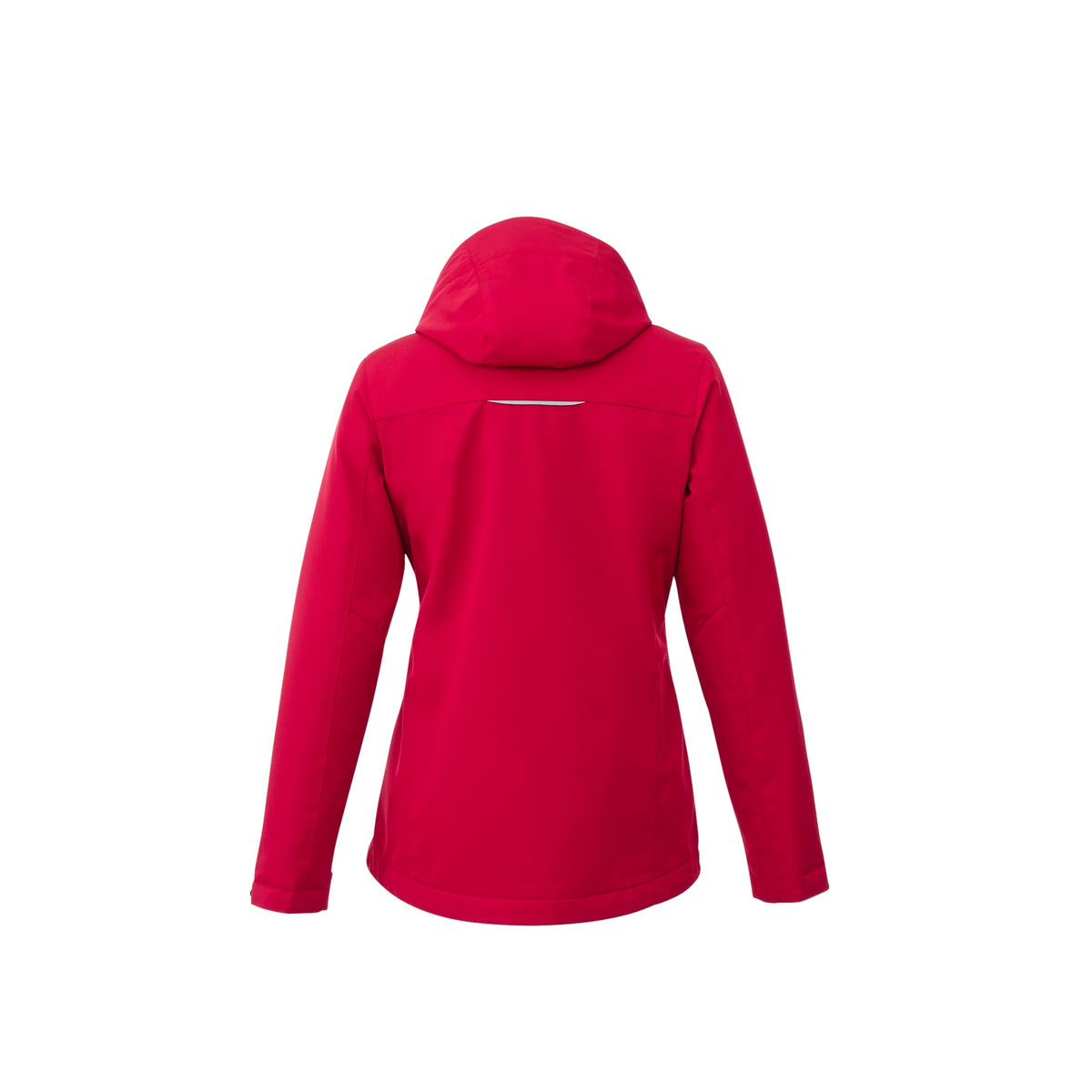 Colton Waterproof Jacket with Fleece Lining for Women Laser Engraving - Team Red - Back Flat