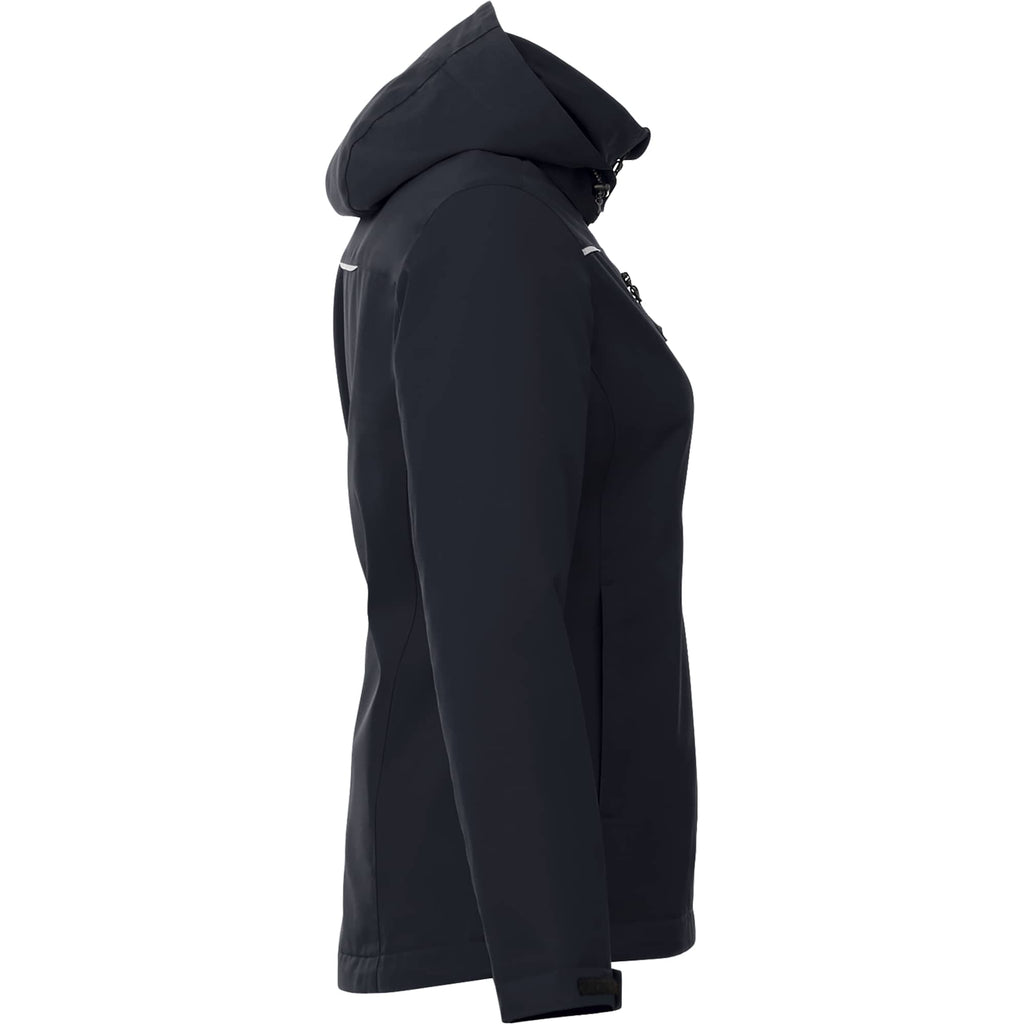 Colton Waterproof Jacket with Fleece Lining for Women Transfer - Black - Right Side