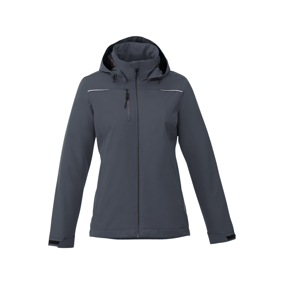 Colton Waterproof Jacket with Fleece Lining for Women Transfer - Grey Storm - Front Flat