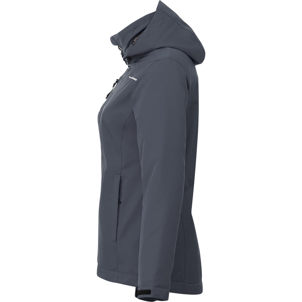 Colton Waterproof Jacket with Fleece Lining for Women Transfer - Grey Storm - Left Side