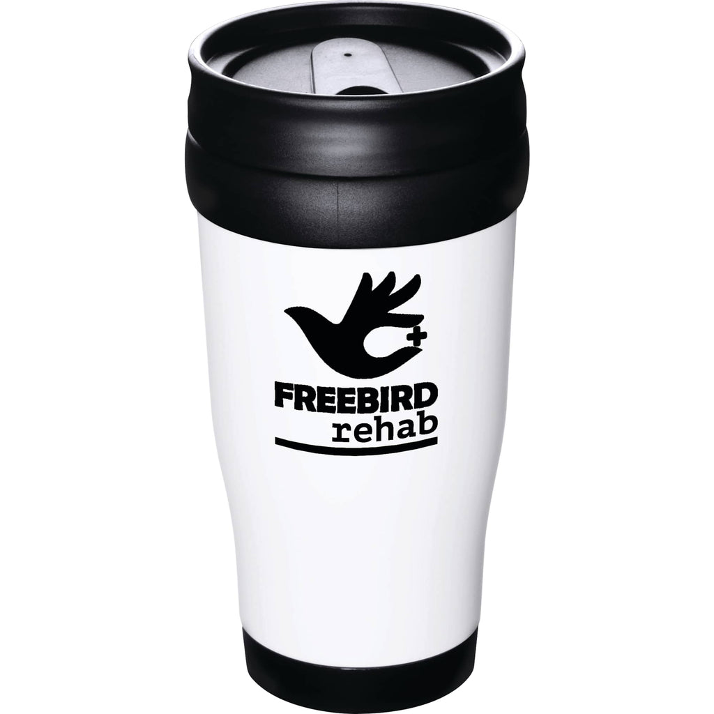 Columbia Double-Wall Plastic Tumbler, 16 oz - White - Front