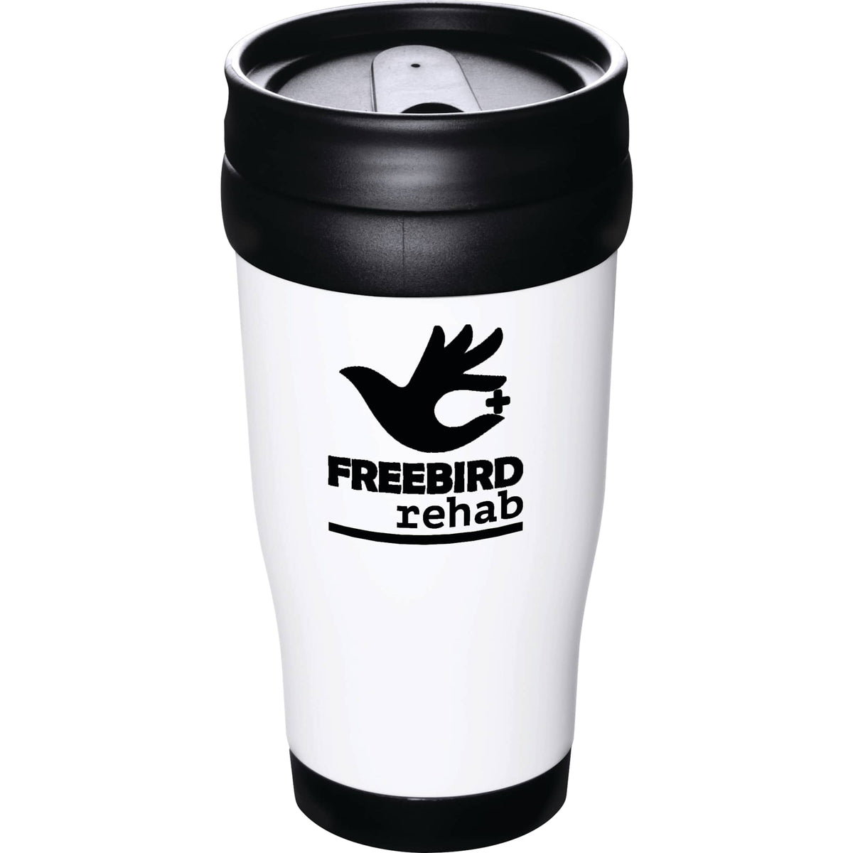 Columbia Double-Wall Plastic Tumbler, 16 oz - White - Front