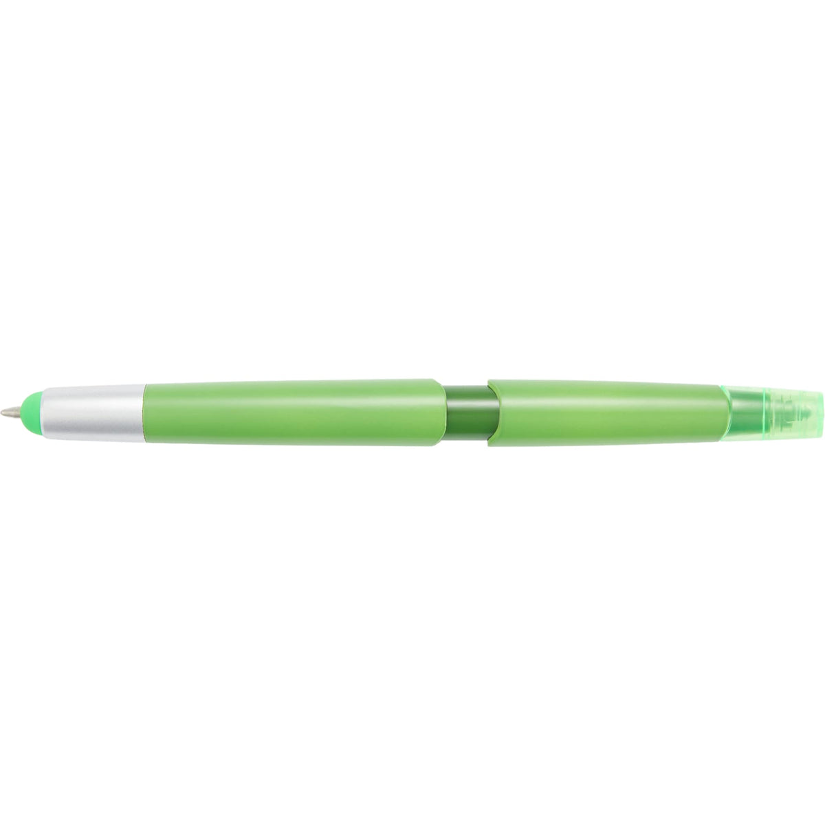 Combo Highlighter, Pen and Stylus in Recycled Plastic - Green - Top