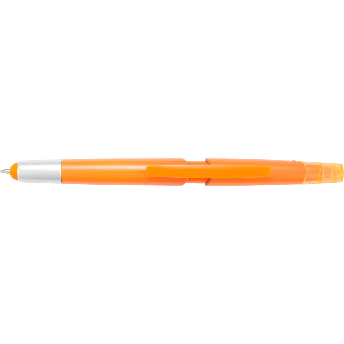 Combo Highlighter, Pen and Stylus in Recycled Plastic - Orange - Clip