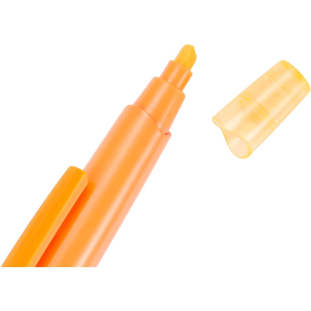 Combo Highlighter, Pen and Stylus in Recycled Plastic - Orange - Detail 3