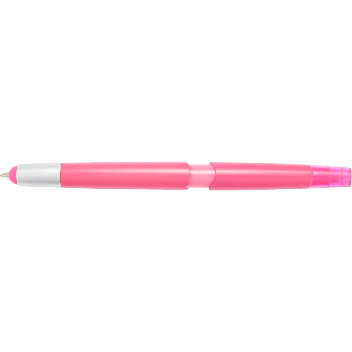 Combo Highlighter, Pen and Stylus in Recycled Plastic - Pink - Top