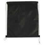 Combo Recycled Drawstring Bag with Key Ring Full Color - Black - Back