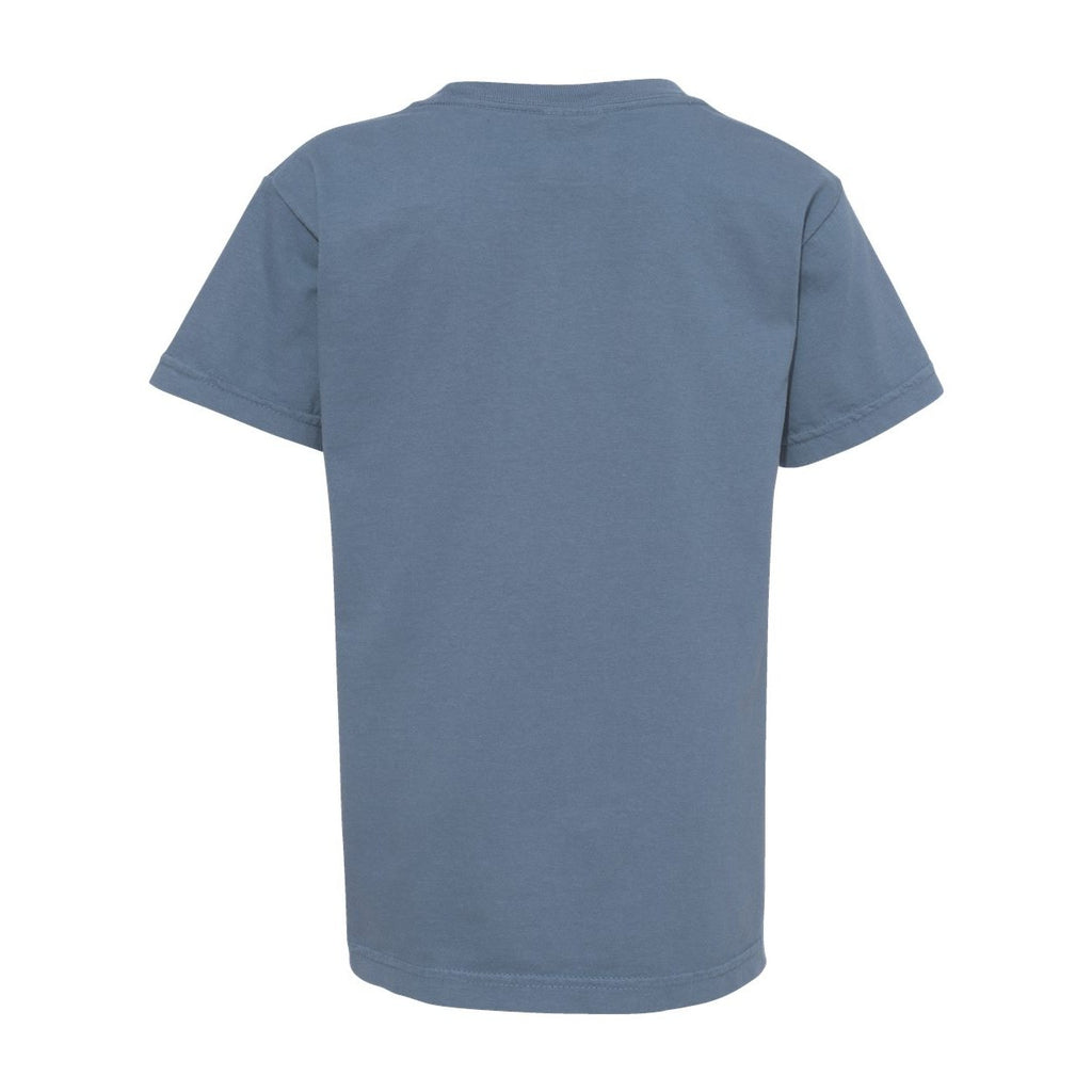 Comfort Colors Youth Garment-Dyed Heavyweight T-Shirt - Blue Jean - Back