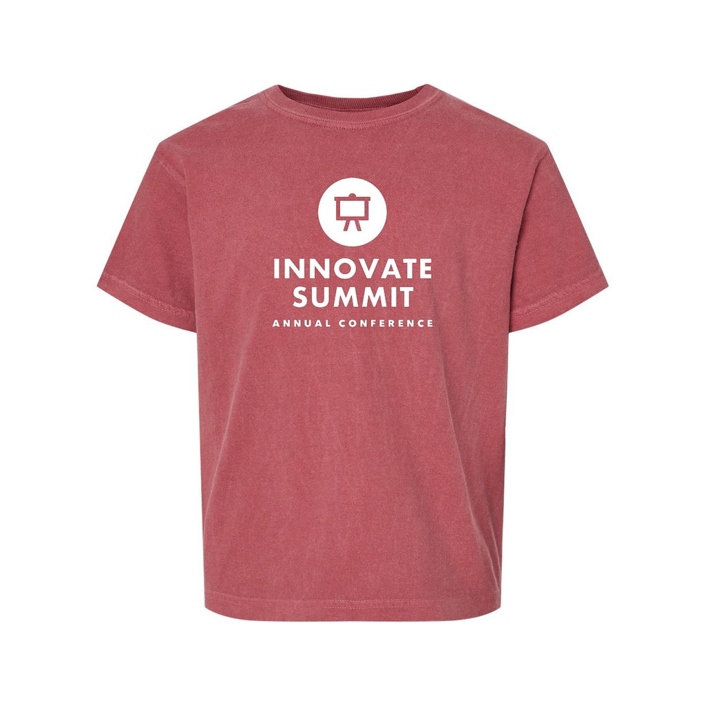 Comfort Colors Youth Garment-Dyed Heavyweight T-Shirt - Crimson - Front