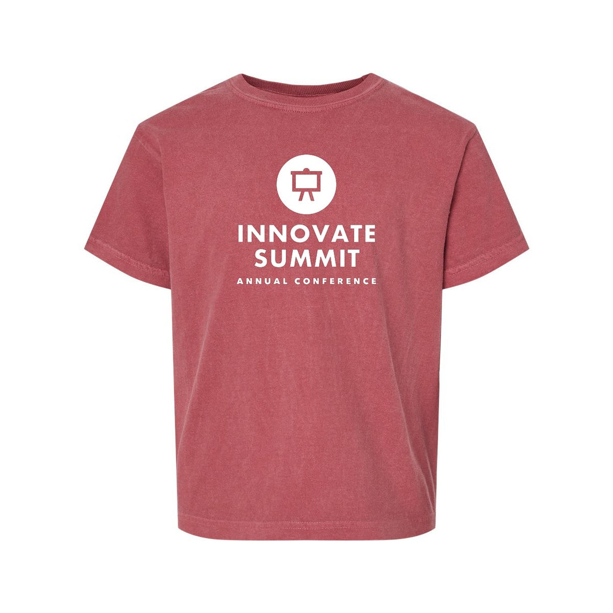 Comfort Colors Youth Garment-Dyed Heavyweight T-Shirt - Crimson - Front