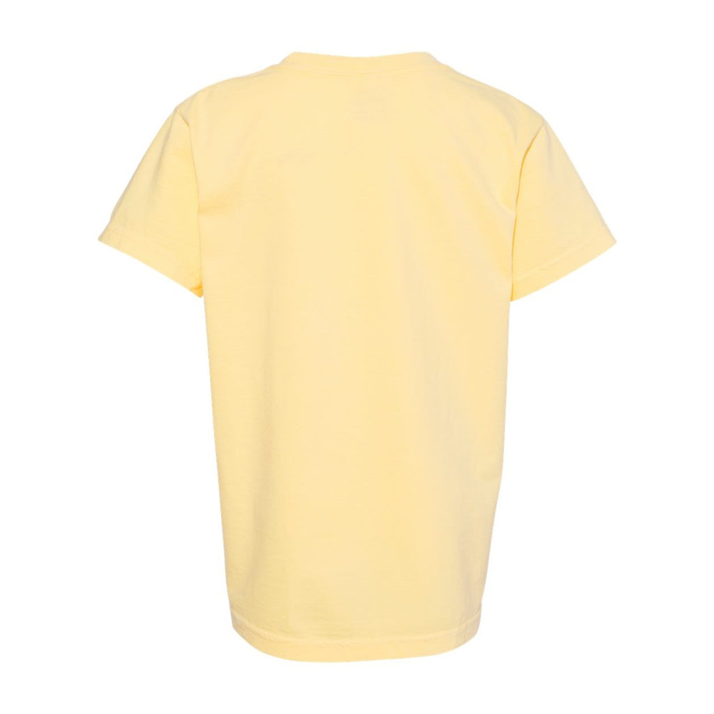 Comfort Colors Youth Garment-Dyed Heavyweight T-Shirt Full Color - Butter - Back
