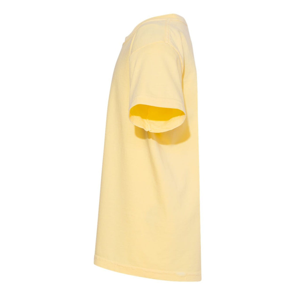 Comfort Colors Youth Garment-Dyed Heavyweight T-Shirt Full Color - Butter - Direct Side