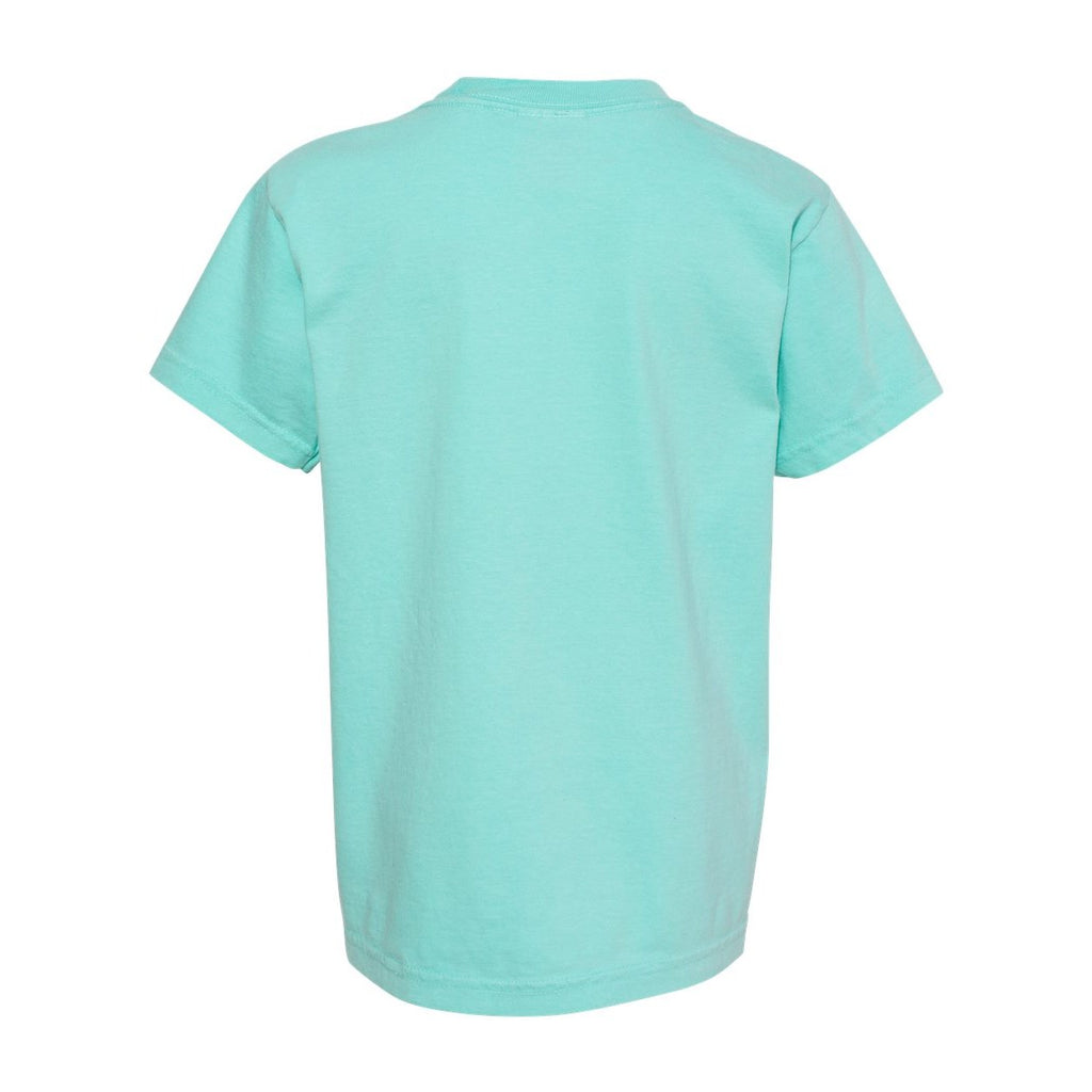 Comfort Colors Youth Garment-Dyed Heavyweight T-Shirt Full Color - Chalky Mint - Back