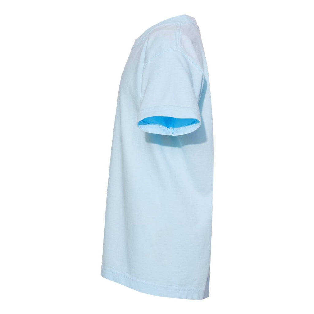 Comfort Colors Youth Garment-Dyed Heavyweight T-Shirt Full Color - Chambray - Direct Side