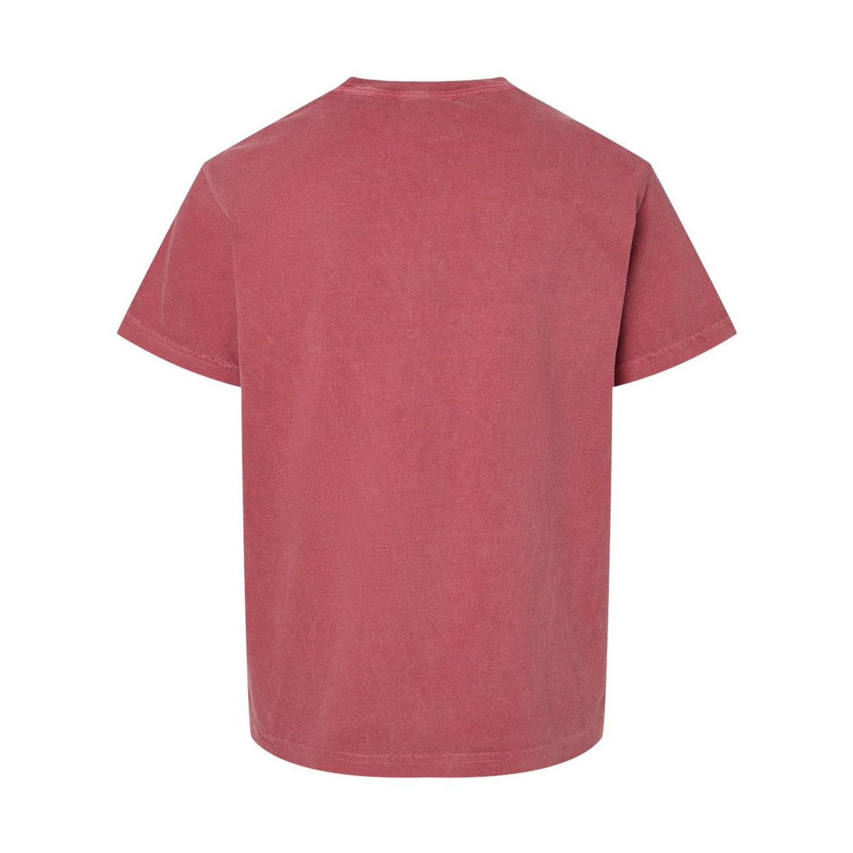 Comfort Colors Youth Garment-Dyed Heavyweight T-Shirt Full Color - Crimson - Back