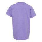 Comfort Colors Youth Garment-Dyed Heavyweight T-Shirt Full Color - Violet - Back