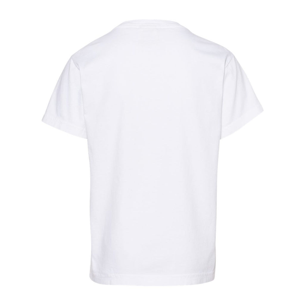 Comfort Colors Youth Garment-Dyed Heavyweight T-Shirt Full Color - White - Back