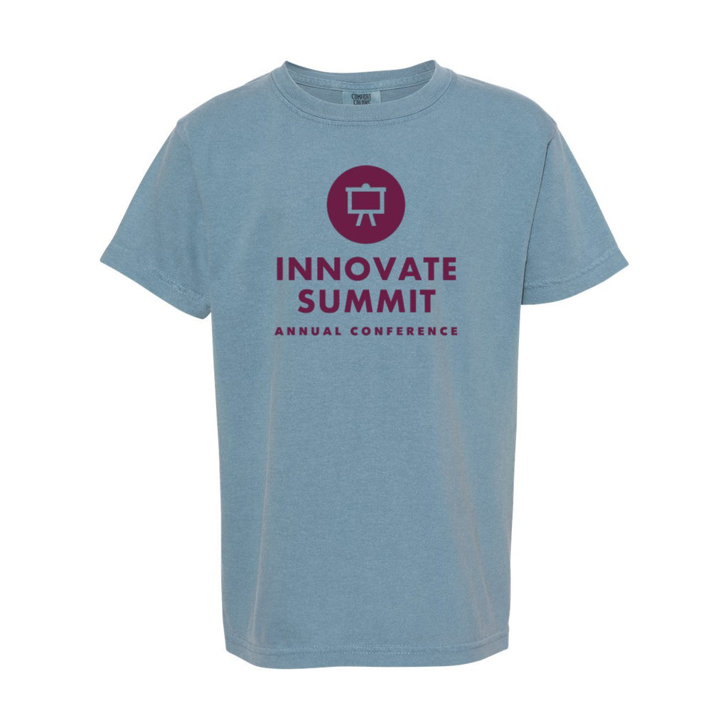 Comfort Colors Youth Garment-Dyed Heavyweight T-Shirt - Ice Blue - Front