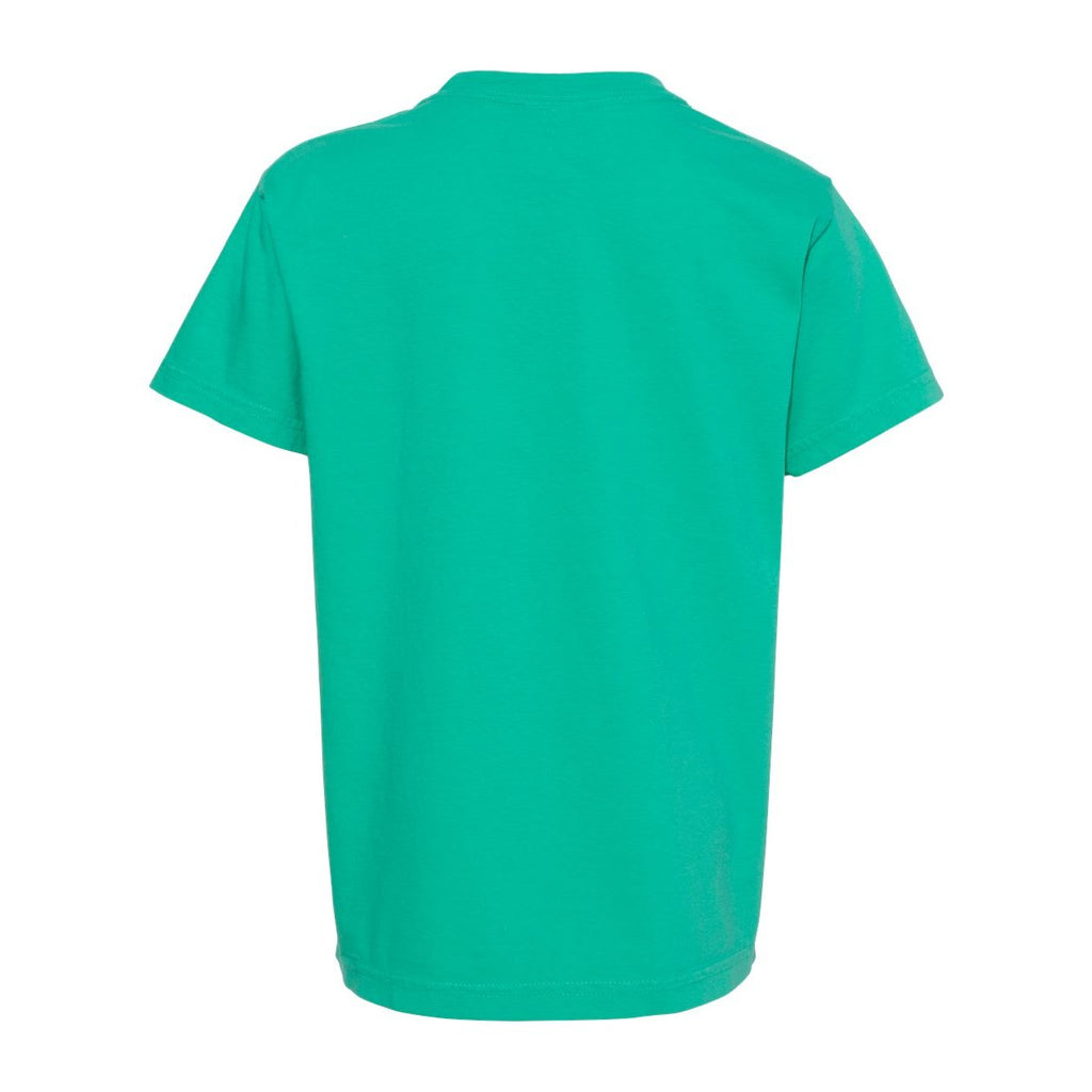 Comfort Colors Youth Garment-Dyed Heavyweight T-Shirt - Island Green - Back