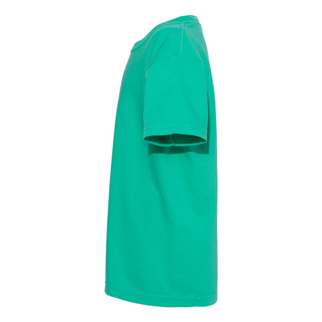 Comfort Colors Youth Garment-Dyed Heavyweight T-Shirt - Island Green - Direct Side