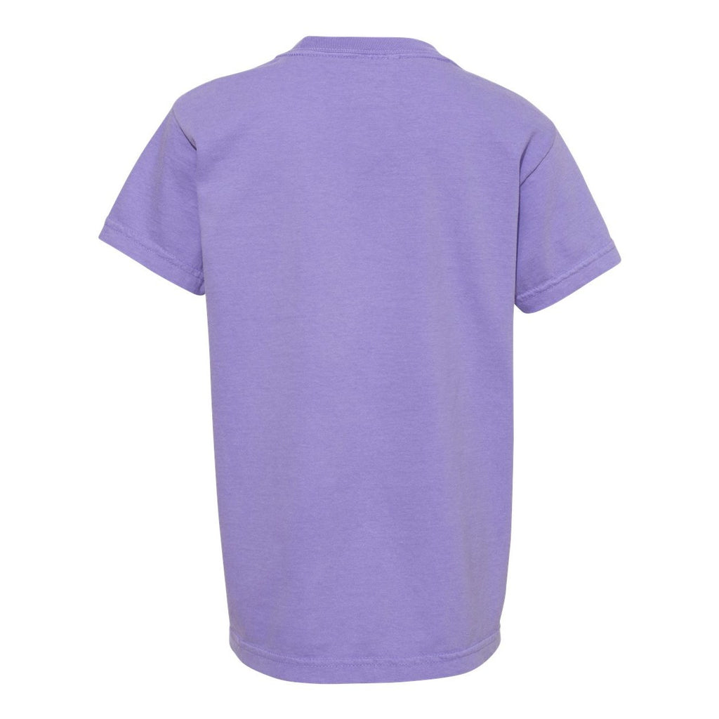 Comfort Colors Youth Garment-Dyed Heavyweight T-Shirt - Violet - Back