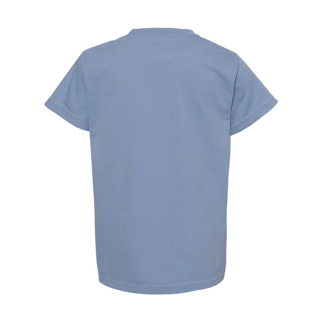 Comfort Colors Youth Garment-Dyed Heavyweight T-Shirt - Washed Denim - Back