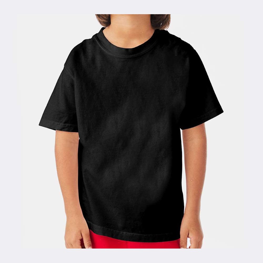 ComfortWash by Hanes Youth Garment-Dyed T-Shirt - Black - On Model Front