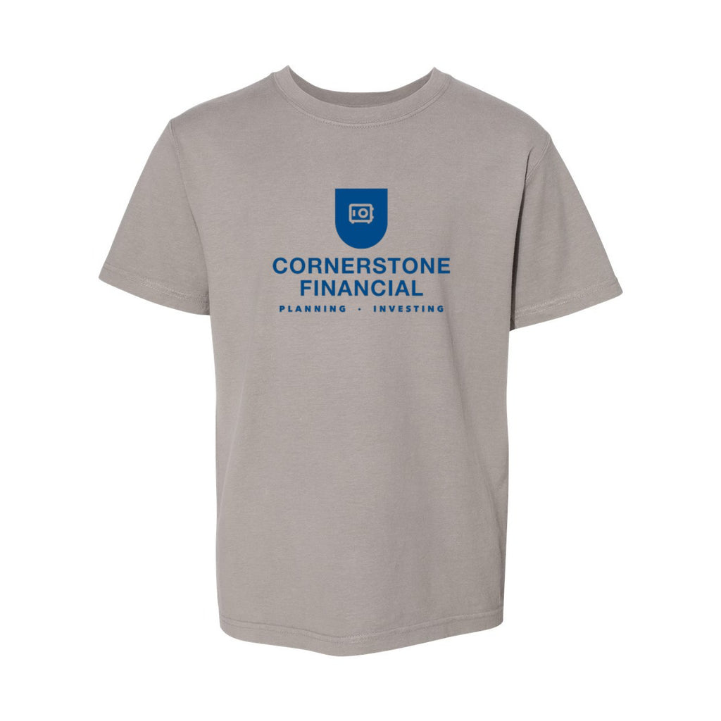 ComfortWash by Hanes Youth Garment-Dyed T-Shirt - Concrete Grey - Front