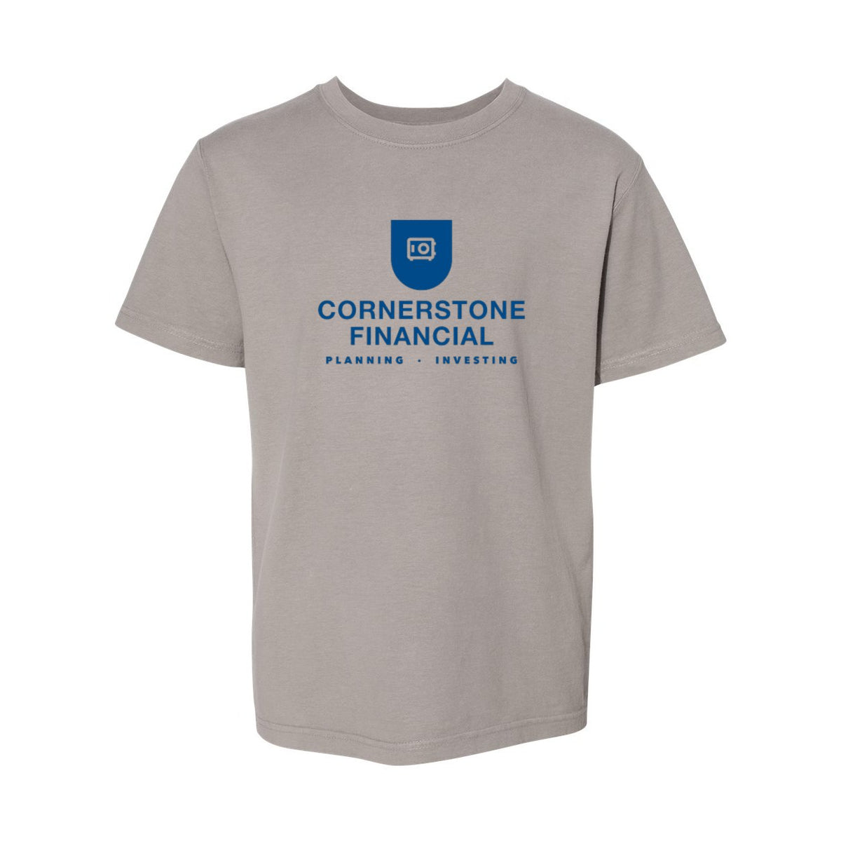 ComfortWash by Hanes Youth Garment-Dyed T-Shirt - Concrete Grey - Front