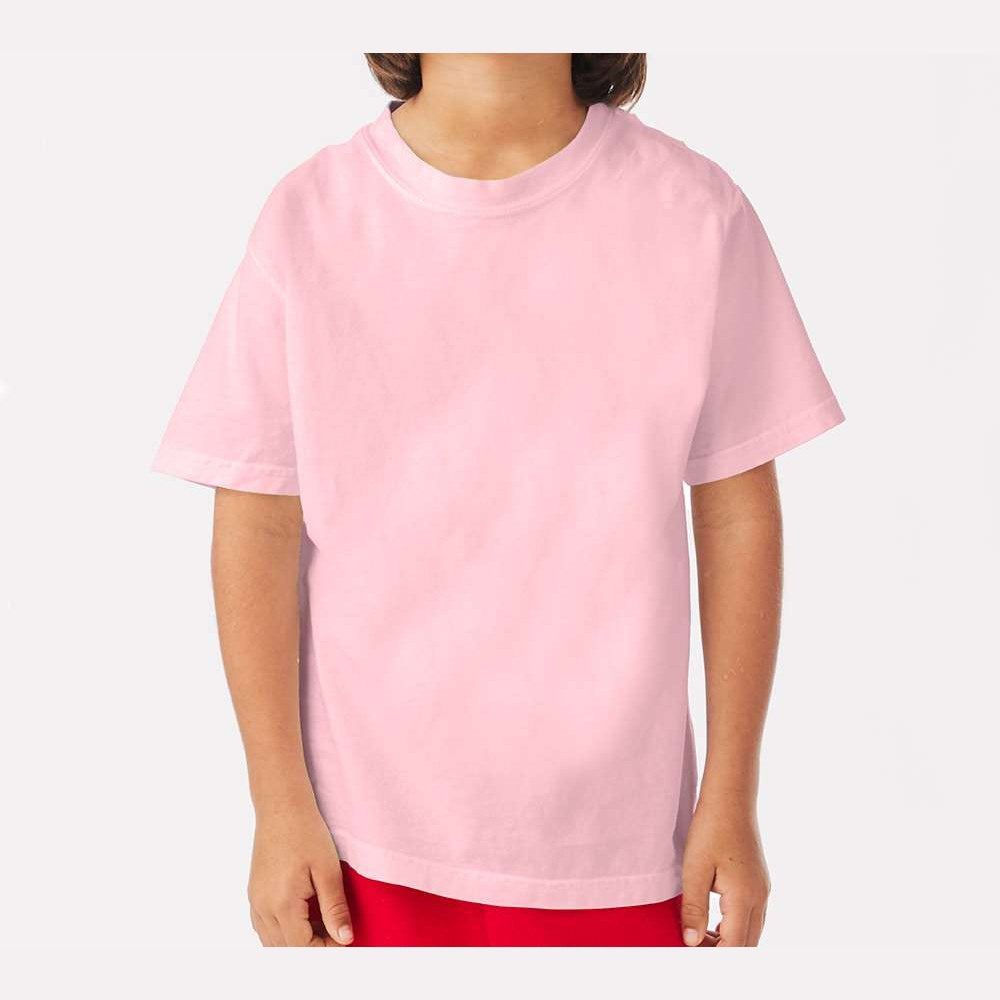 ComfortWash by Hanes Youth Garment-Dyed T-Shirt - Cotton Candy - On Model Front