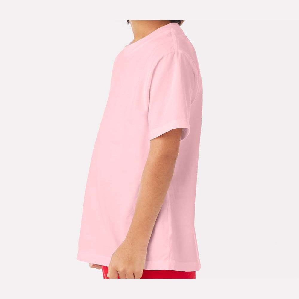 ComfortWash by Hanes Youth Garment-Dyed T-Shirt - Cotton Candy - On Model Side