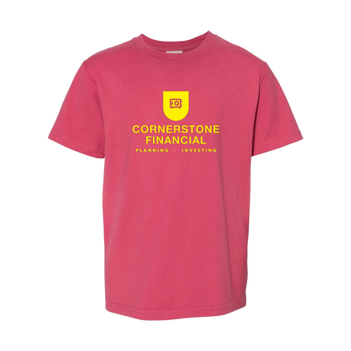 ComfortWash by Hanes Youth Garment-Dyed T-Shirt - Crimson Fall - Front