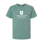 ComfortWash by Hanes Youth Garment-Dyed T-Shirt - Cypress Green - Front