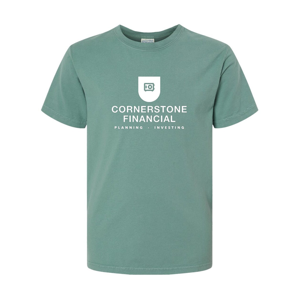 ComfortWash by Hanes Youth Garment-Dyed T-Shirt - Cypress Green - Front