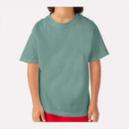 ComfortWash by Hanes Youth Garment-Dyed T-Shirt - Cypress Green - On Model Front