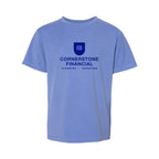 ComfortWash by Hanes Youth Garment-Dyed T-Shirt - Deep Forte Blue - Front