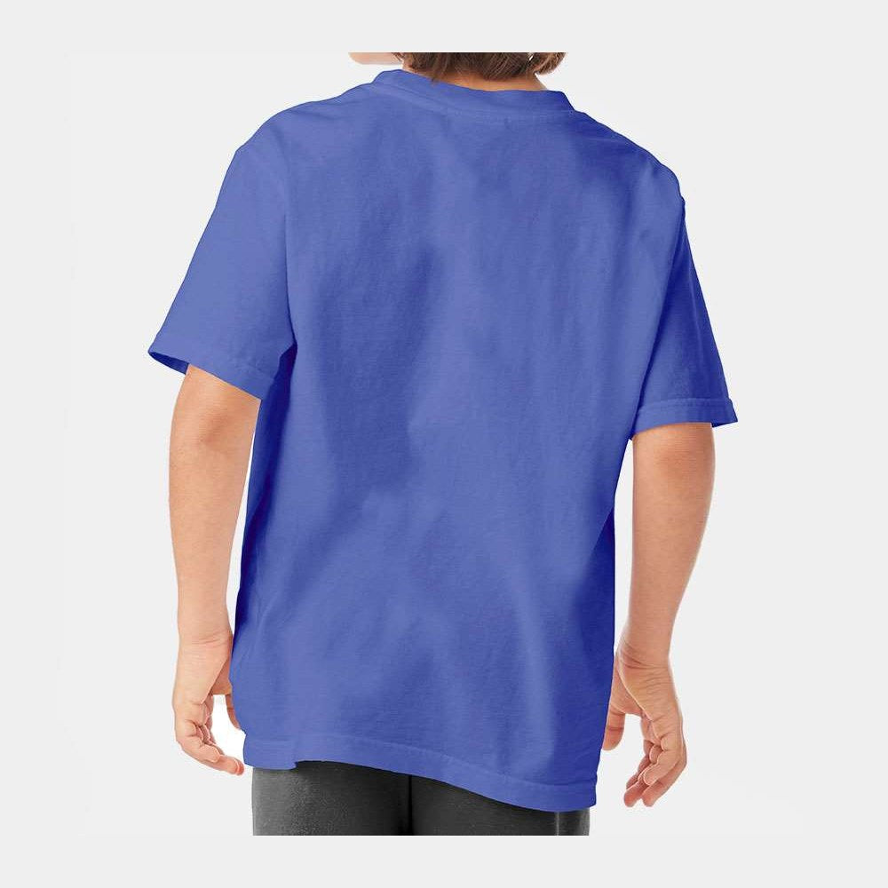 ComfortWash by Hanes Youth Garment-Dyed T-Shirt - Deep Forte Blue - On Model Back