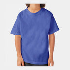 ComfortWash by Hanes Youth Garment-Dyed T-Shirt - Deep Forte Blue - On Model Front